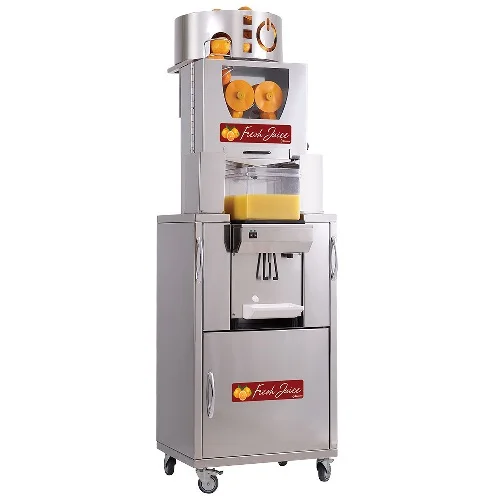 Certifié Presse agrumes automatique réserve 12Kg sur meuble réfrigéré FRUCOSOL - FREEZER