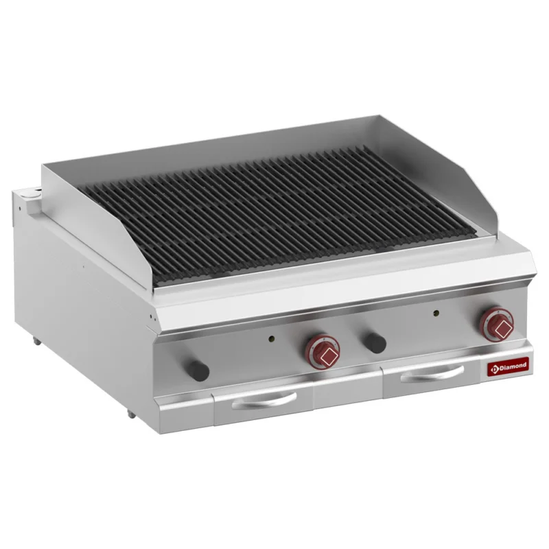 Grill charcoal double à gaz à poser DIAMOND profondeur 700mm Prix Choc