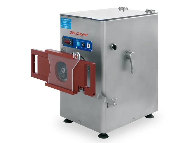 Commander Vite Hachoir réfrigéré monophasé bouche 82mm 280Kg/h avec portionneur série HR DELCOUPE