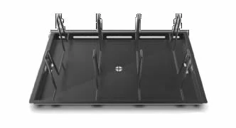 Plaque en inox antiadhérente avec supports verticaux pour 8 poulets entiers GN 1/1, GN 2/1 POLLO.BLACK Vente Directe