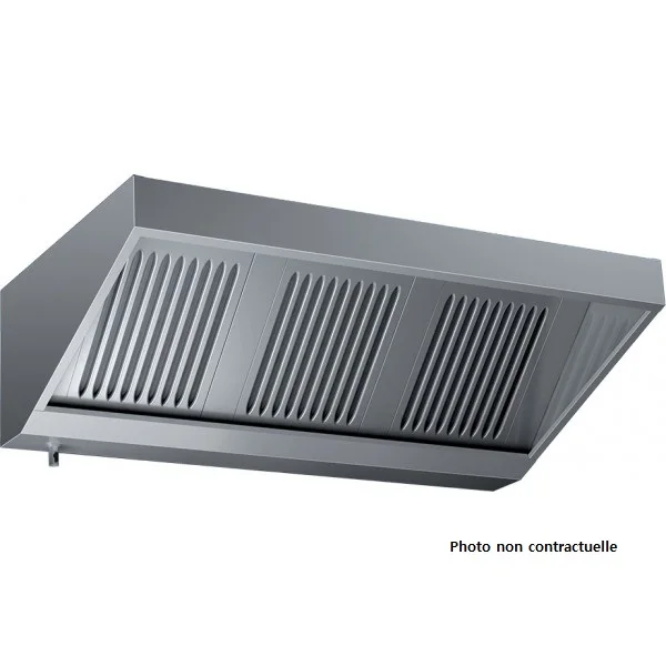 Authentique Hotte professionnelle murale avec moteur longueur 1500mm profondeur 700mm