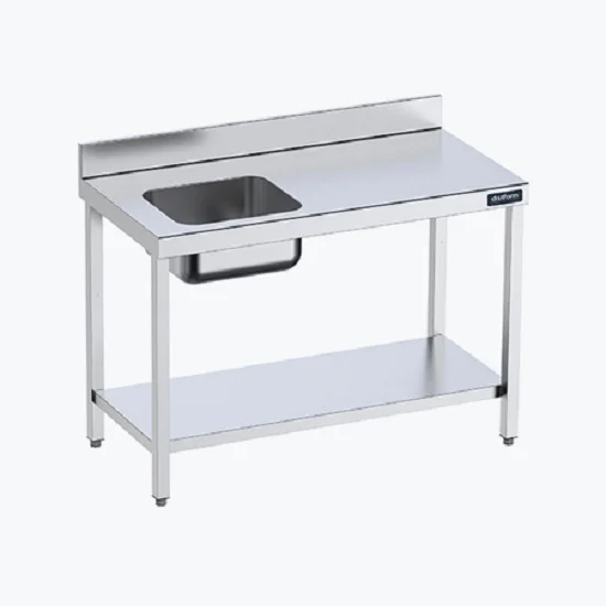 Table de préparation en inox avec étagère 2200mm Promotion