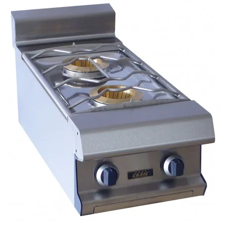Cuisinière 2 feux vifs brûleurs Volcan à poser CAPIC profondeur 900mm Offre Limitée