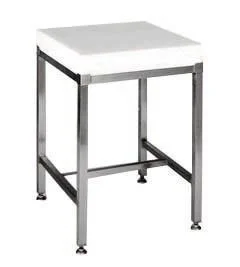 Livraison Express Billot polyéthylène sur pied inox 500x500mm