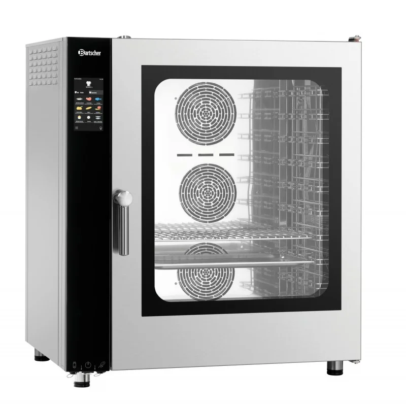 Four mixte à vapeur électrique 10 niveaux GN 1/1 ou 600 x 400 - 17.4 kW - 840x905x1055 mm. Remise