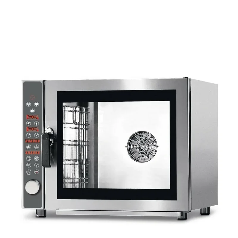 Achat Immédiat Four mixte de boulangerie à vapeur par injection - gaz -5 plateaux 600 x 400 GN 1/1 - Digital - Gamme SANTACROCE - VENIX