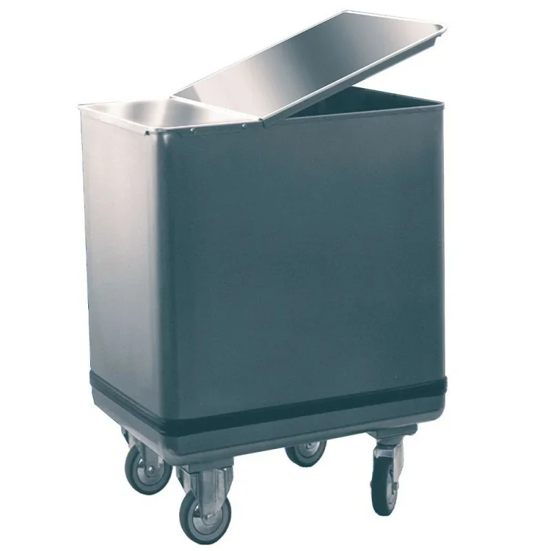 Acheter Direct Trémie pour farine- entièrement en inox - Capacité 125 litres