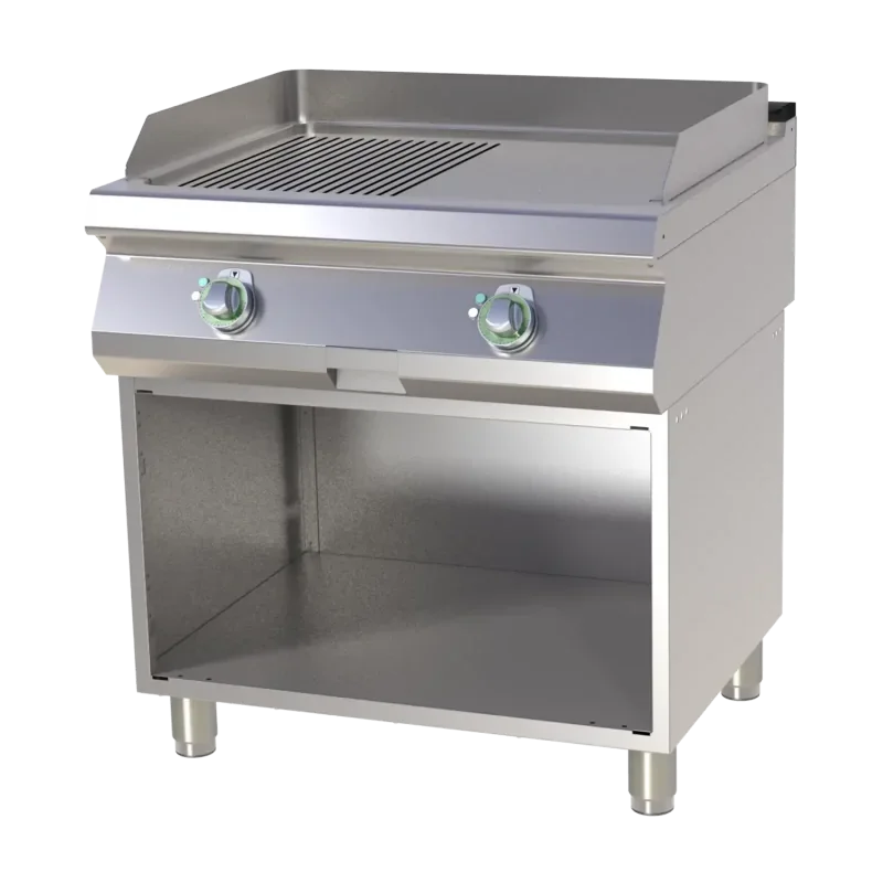 1/2 Plaque de cuisson lisse 1/2 rainurée sur baie libre -800*730*900 - RM Nouvelle Collection