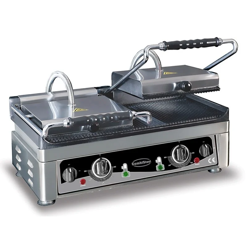 Grill panini professionnel double rainurée-rainurée - Combisteel Solde