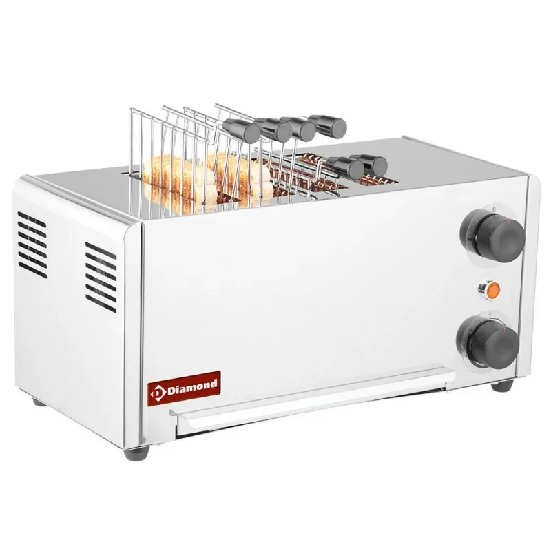 Toaster (croque-monsieur) électrique 4 pinces - Acier inox. Soldes