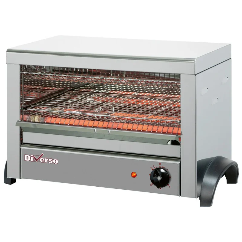 Grille-pain à 3 pinces en quartz avec construction en acier inoxydable et minuteur Affaire À Saisir
