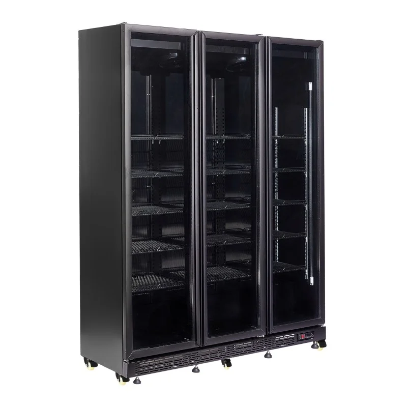 Armoire à boissons totalement noire avec 3 portes battantes Bon Plan