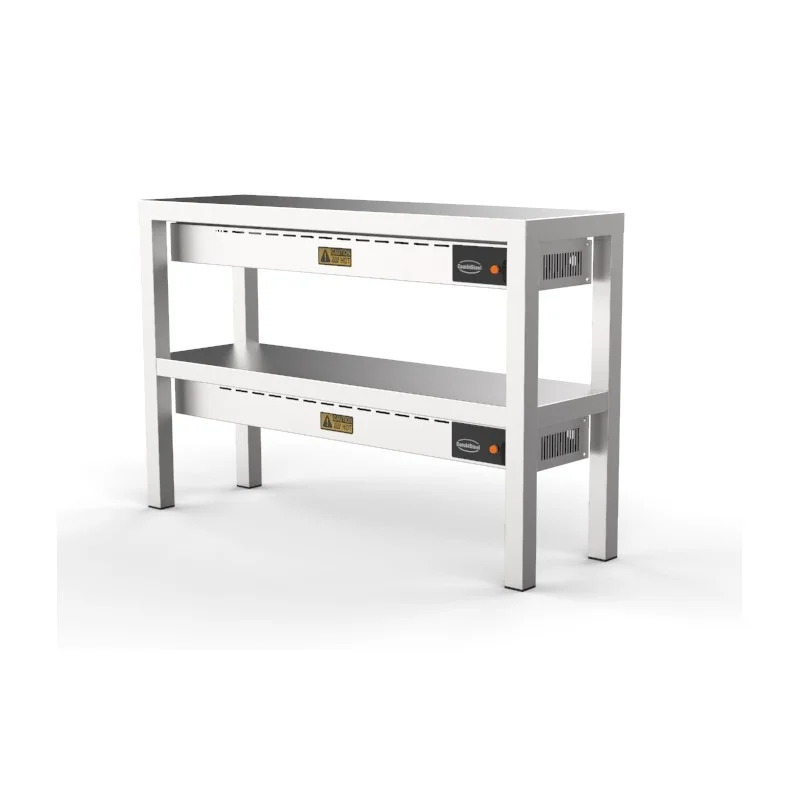 ETAGÈRE CHAUFFANTE EN CERAMIQUE 2 NIVEAUX 1400 8 HEATERS OF 250W - 1400x300x650 mm Prix Cassé