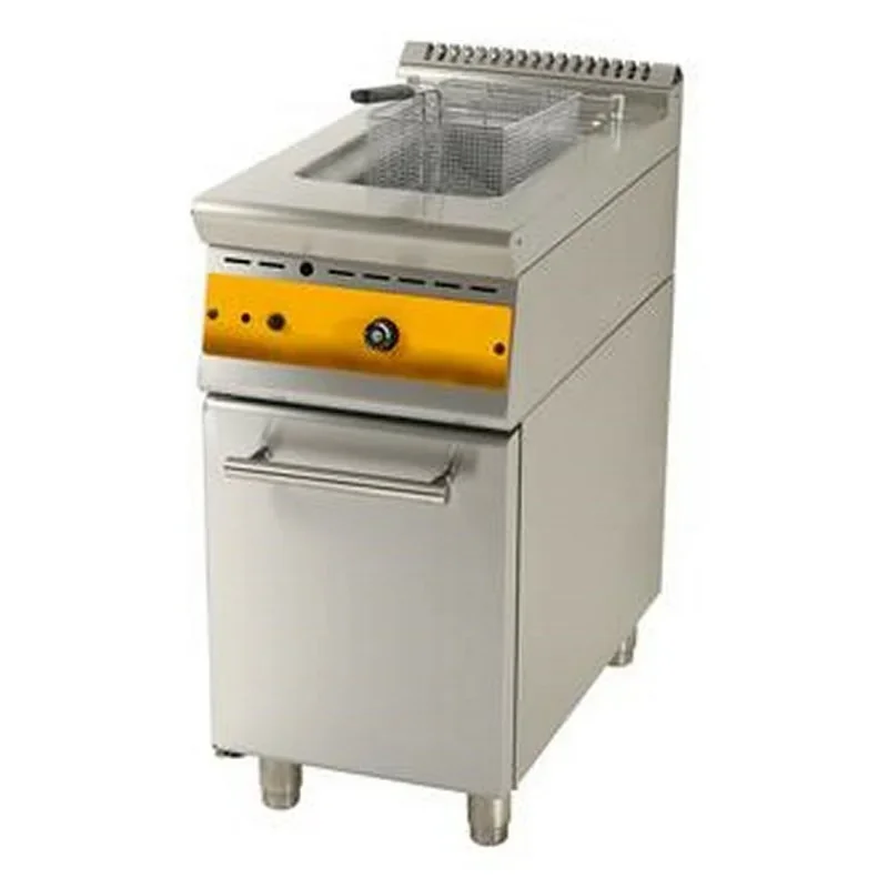 Livraison Gratuite Friteuse professionnelle gaz - 1 cuve 10 litres sur coffre fermé 1 porte