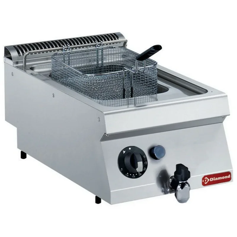 Friteuse professionnelle gaz cuve en y 7 litres bruleur exterieur -a poser Meilleur Choix
