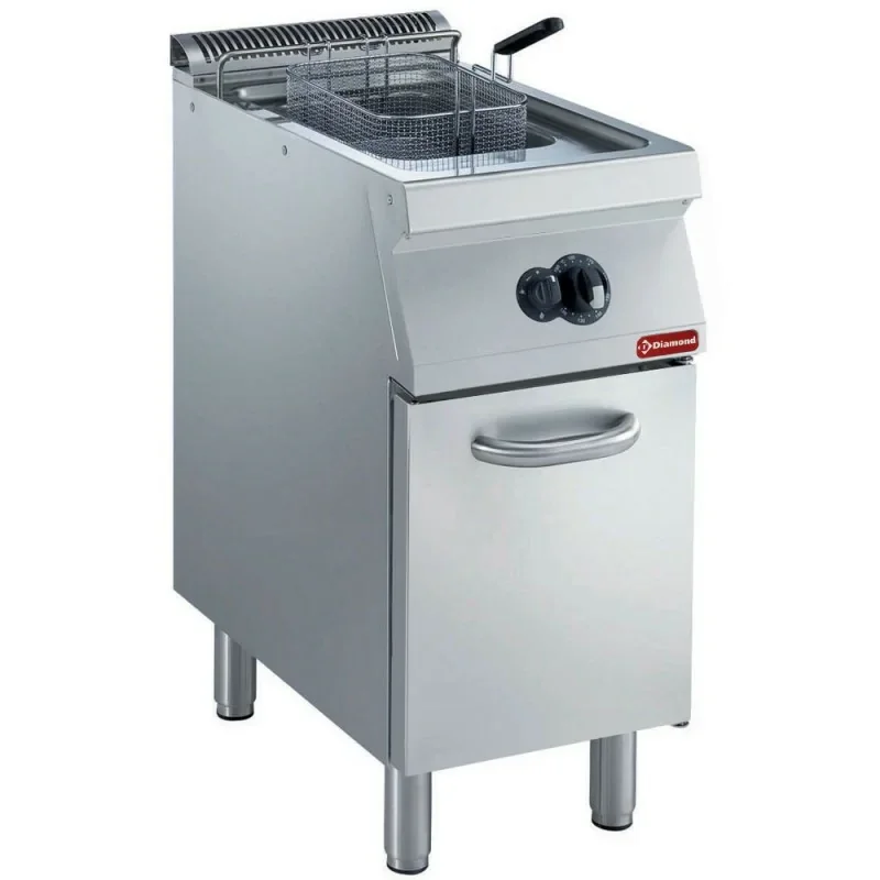 Friteuse professionnelle gaz cuve y bruleurs ext avec meuble Populaire