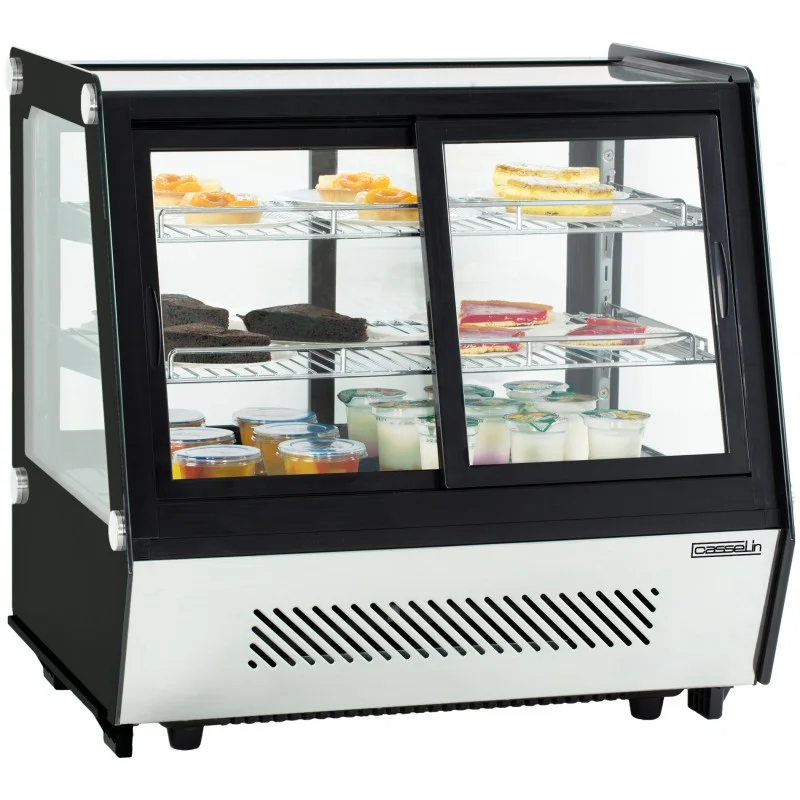 Soldes Vitrine réfrigérée à poser double portes 125L