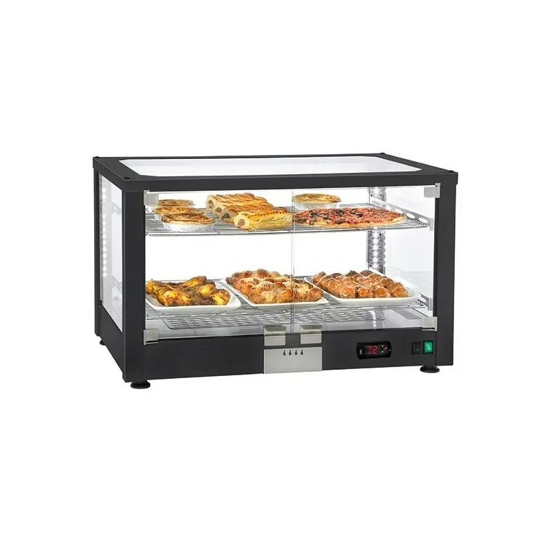 Produit De Marque présentoir chaud de table avec 2 niveaux et portes battantes, +20°/+90°C