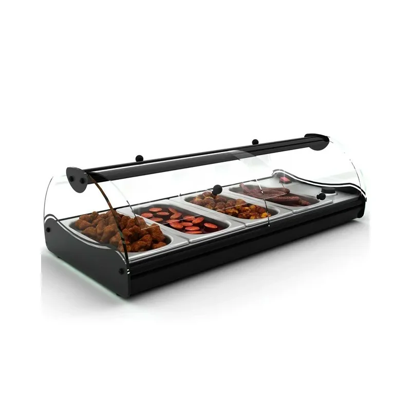 Livraison Gratuite Vitrine bain-marie à poser libre-service - 4 GN 1/3 - SAYL