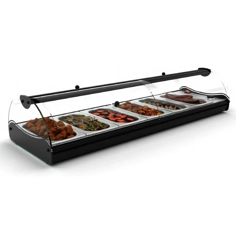 Vitrine bain-marie à poser libre-service - 6 GN 1/3 - SAYL Nouvelle Collection