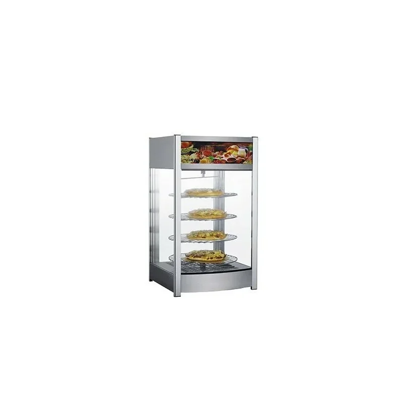 Petit Prix Vitrine chauffante - 4 grilles rondes tournantes - Ø 350 mm