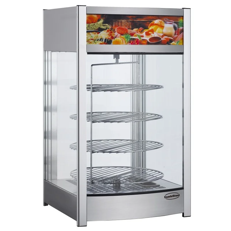 VITRINE CHAUFFANTE ROTATIVE 97L - 460x448x785 mm Dernière Chance