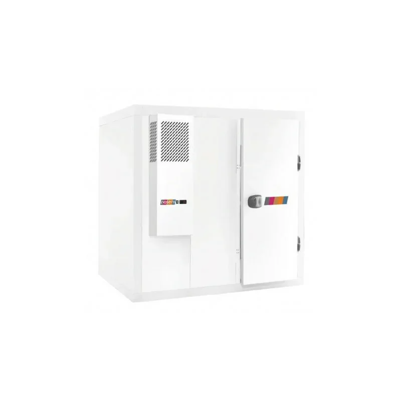 Réduction Chambre froide positive - Iso 80 mm - 1700 x 1700 x 2100 mm + Groupe logé + Rayonnages - Nosem
