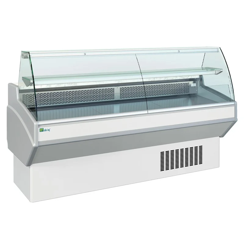 Meilleure Vente Comptoir d'exposition - vitrage bombé - 1500 x 1054 x 1270 mm.- froid ventilé