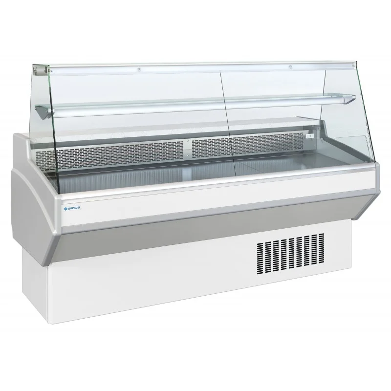 Comptoir d'exposition - vitrage droit - 2500 x 820 x 1200 mm - froid statique Prix Choc