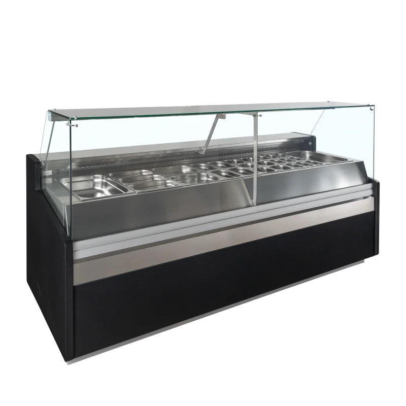 Vitrine comptoir réfrigéré - T° -1 à +5°C- 14655 x 960 x 1235 mm, Modèle L Must-Have