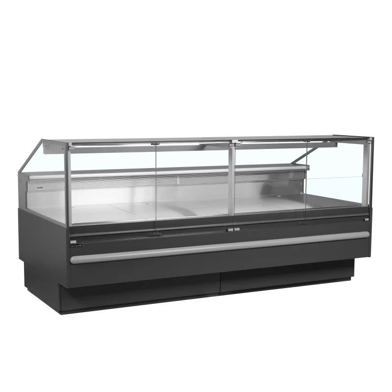 Vitrine de Service Ventilée: Performance 0 à +4°C, 627L, 2548x1120x1190 mm - Idéale pour Traiteurs Vente Directe