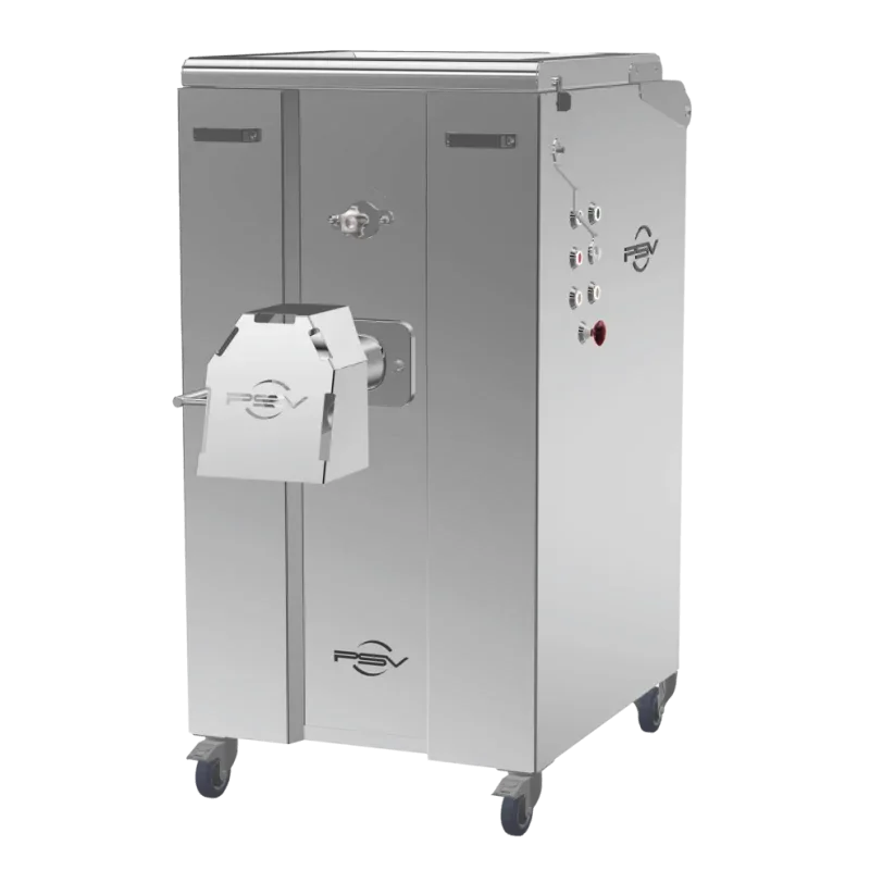 Seulement Aujourd’hui Hachoir mélangeur à viande automatique sur socle pour traiteur - Production 1400 kg/h - Double coupe - Triphasé