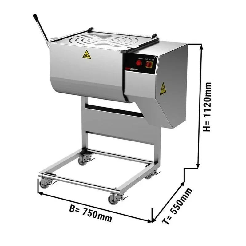 Mélangeurs à viande en inox - sur support à roues - 50 kg Promotion Saisonnière