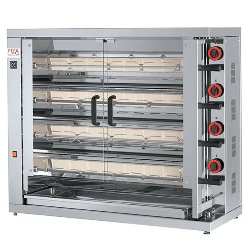 Pas Cher Rôtissoire à poulets électrique -4 broches - 20-24 poulets - FECA