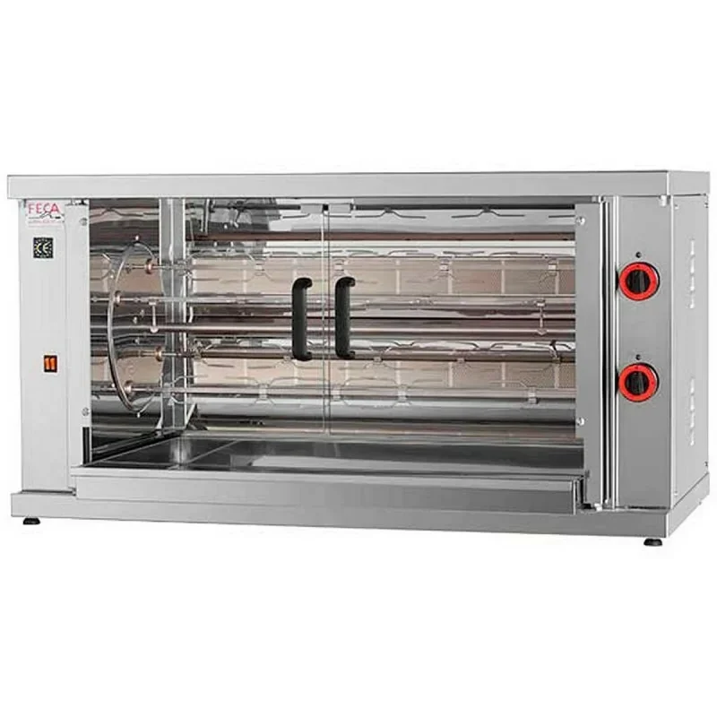 Top Vente Rôtissoire à poulets multifonction gaz -4 broches - 24 poulets - FECA