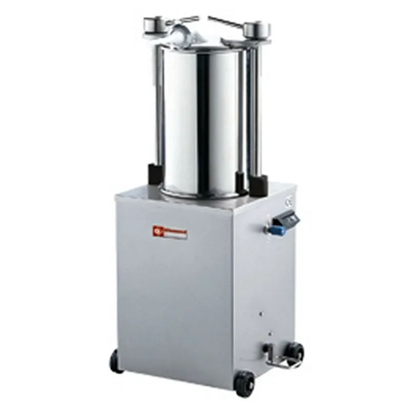 Réduction Poussoir à saucisses hydraulique vertical inox- 25 litres sur roues
