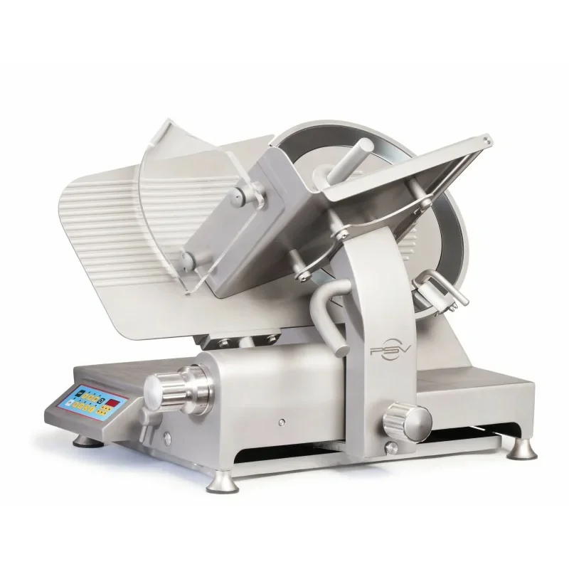 Trancheuse professionnelle semi-automatique pour charcuterie ∅ 350 mm avec extracteur de lame - Transmission à pignon Populaire