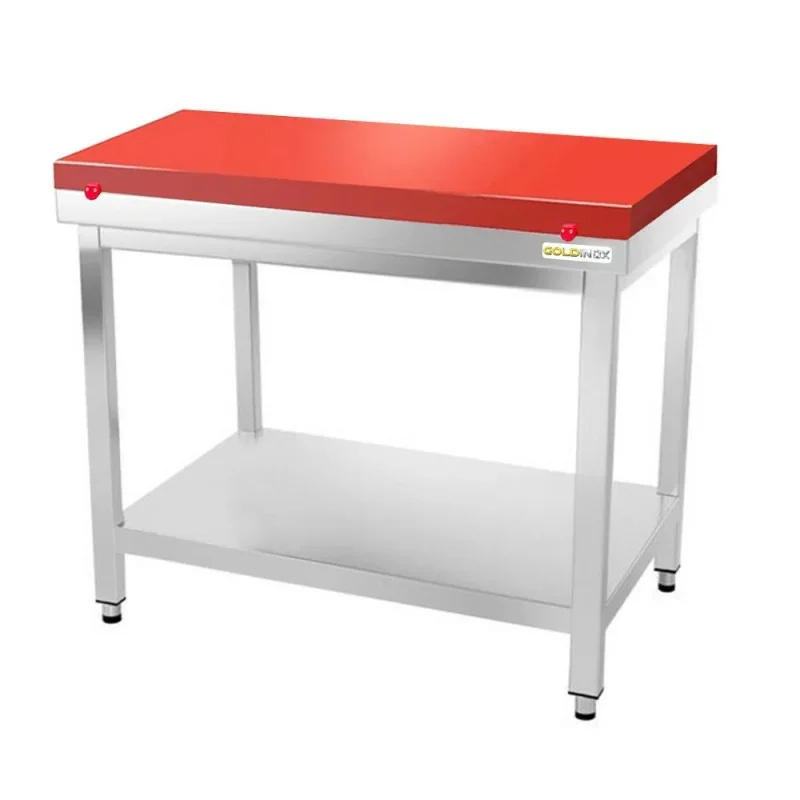 Populaire Table de découpe pour boucher avec plaque enpolyéthylène rouge - 1000 x 700 mm