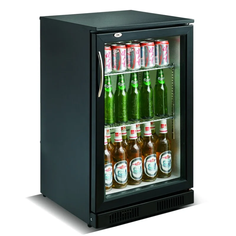 ARRIÈRE BAR RÉFRIGÉRÉE NOIR 1 PORTE - 500x500x900 mm Meilleur Choix