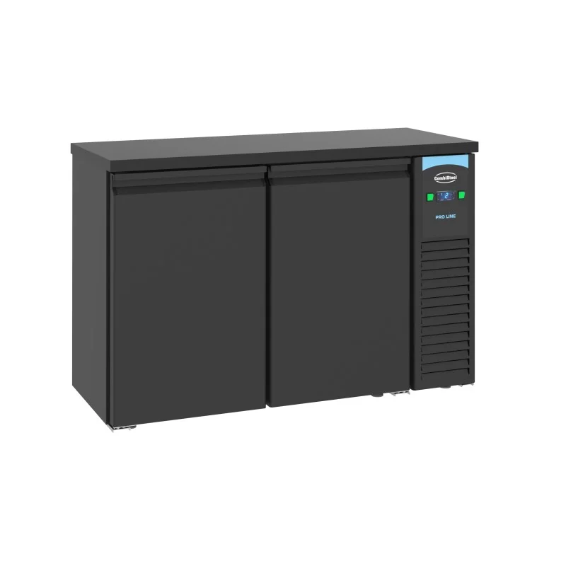 ARRIÈRE BAR RÉFRIGÉRÉE NOIR 2 PORTES - 1380x550x950 mm Achetez Aujourd’hui