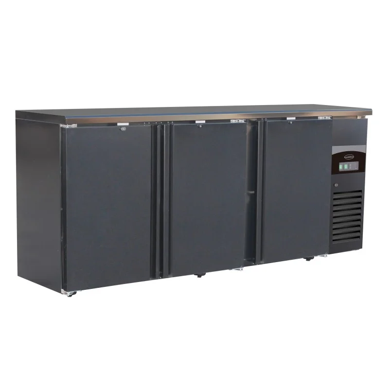 ARRIÈRE BAR RÉFRIGÉRÉE NOIR 3 PORTES - 2002x513x860 mm Promotion Saisonnière