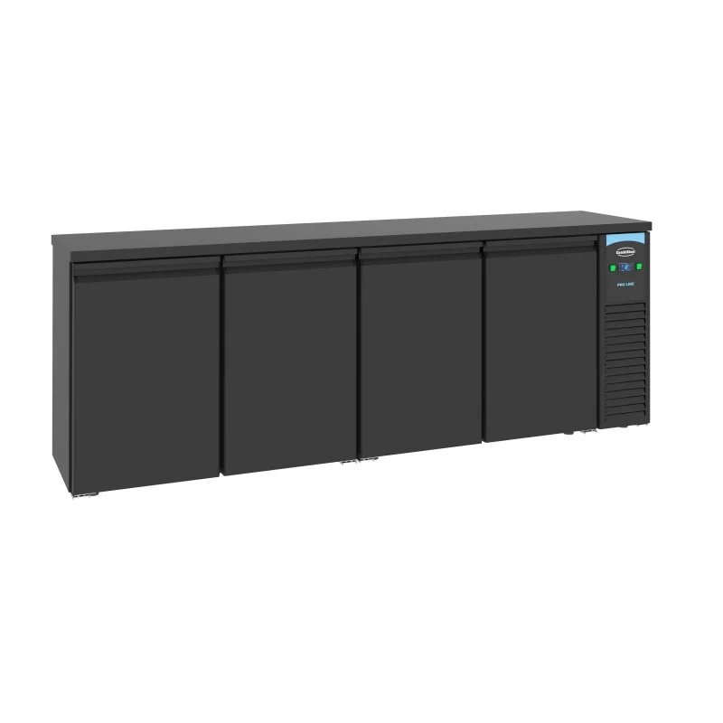 Populaire ARRIÈRE BAR RÉFRIGÉRÉE NOIR 4 PORTES - 2490x550x950 mm