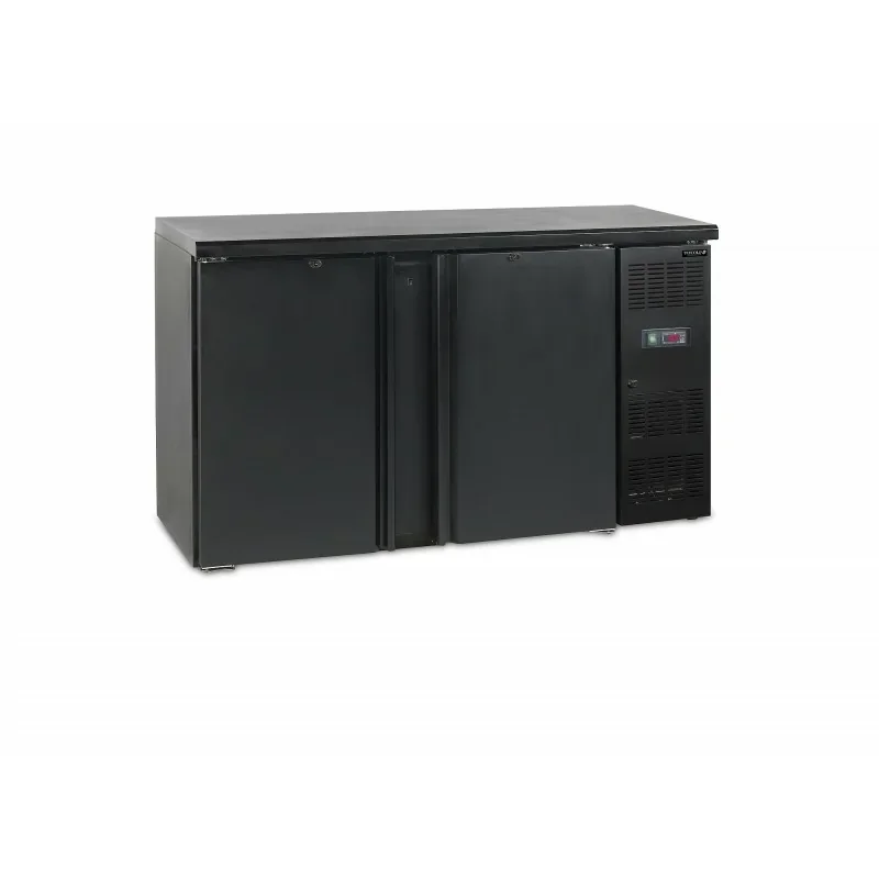 Arrière de bar - 2 à 10 - °C - 2 portes battantes à fermeture automatique - Noir - Électronique - Ventilé Produit De Marque