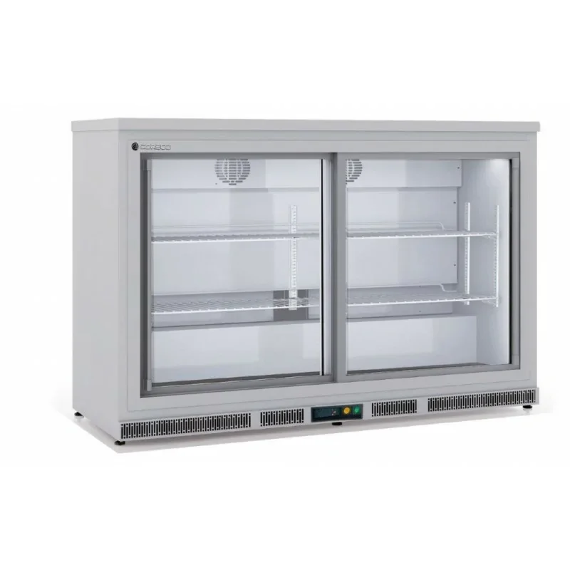Arrière-bar positif 2 p. vitrées coulissantes- 307 L - CORECO- 1450X560X1070mm Prix Choc