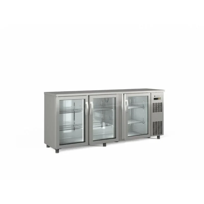 Arrière-bar positif H.820 3 p. vitrées battantes- 490 L - CORECO- 2060X630X990mm Expédié Aujourd’hui