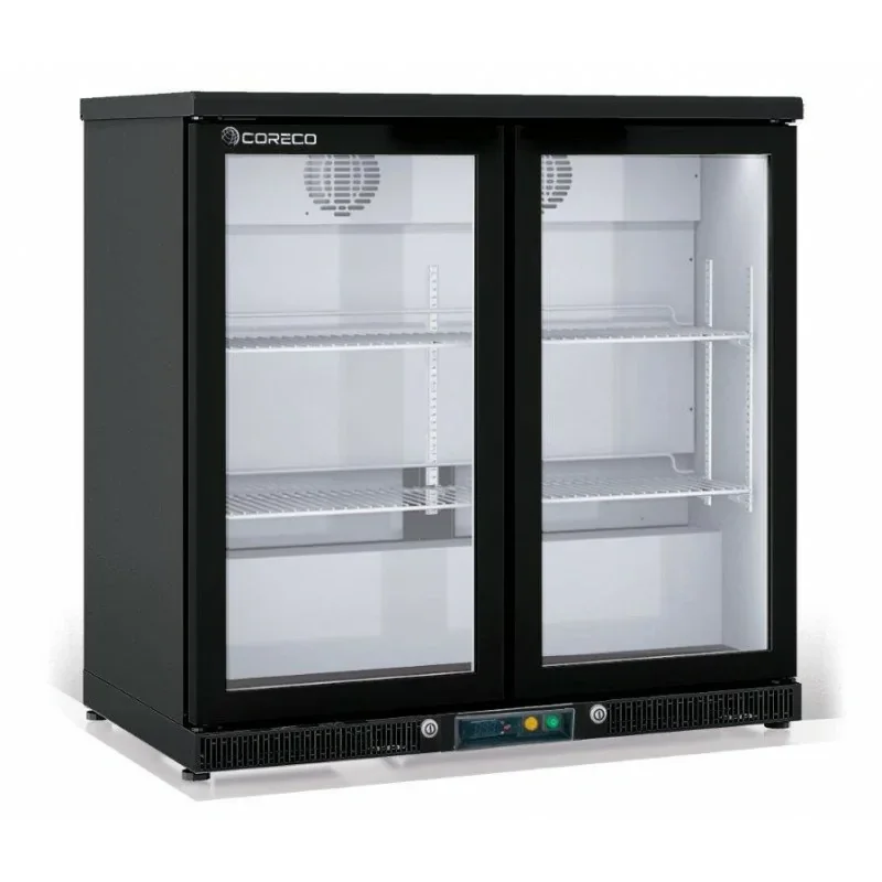 Arrière-bar positif H.850 2 p. vitrées battantes- 200 L - CORECO- 1000X560X1070mm Bon Plan