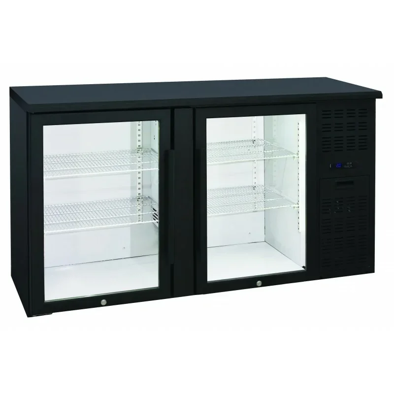Acheter En Ligne Arrière-bars Skinplate - 2 portes vitrées - 315 litres - 4 étagères - Groupe logé - AB200V - Nosem