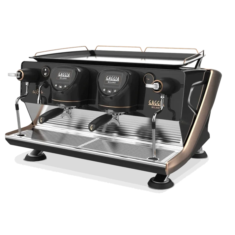 Must-Have Machine à café 2 groupes - Gamme La Reale - Colori Cuivre/Gris - Gaggia