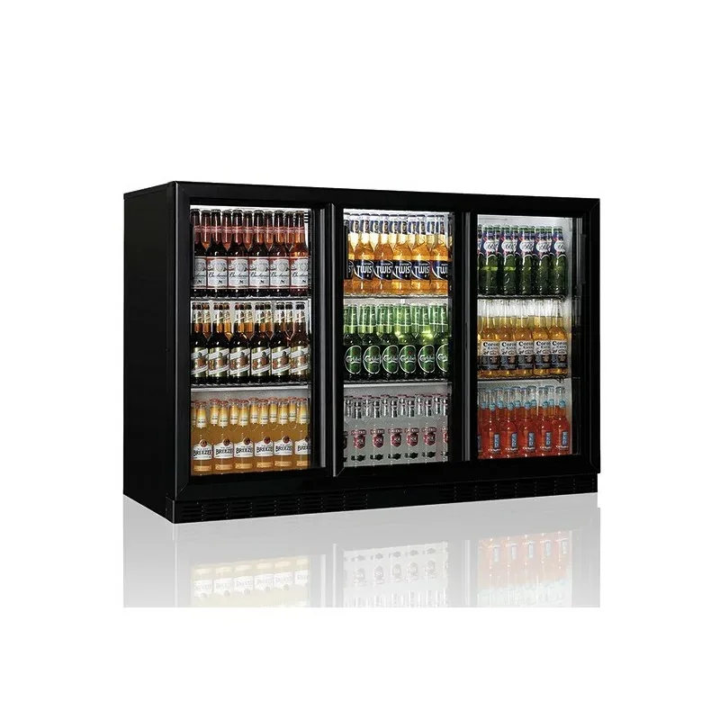 réfrigérateur bar avec 3 portes battantes en verre, 320 litres, +1°/+10°C Affaire À Saisir