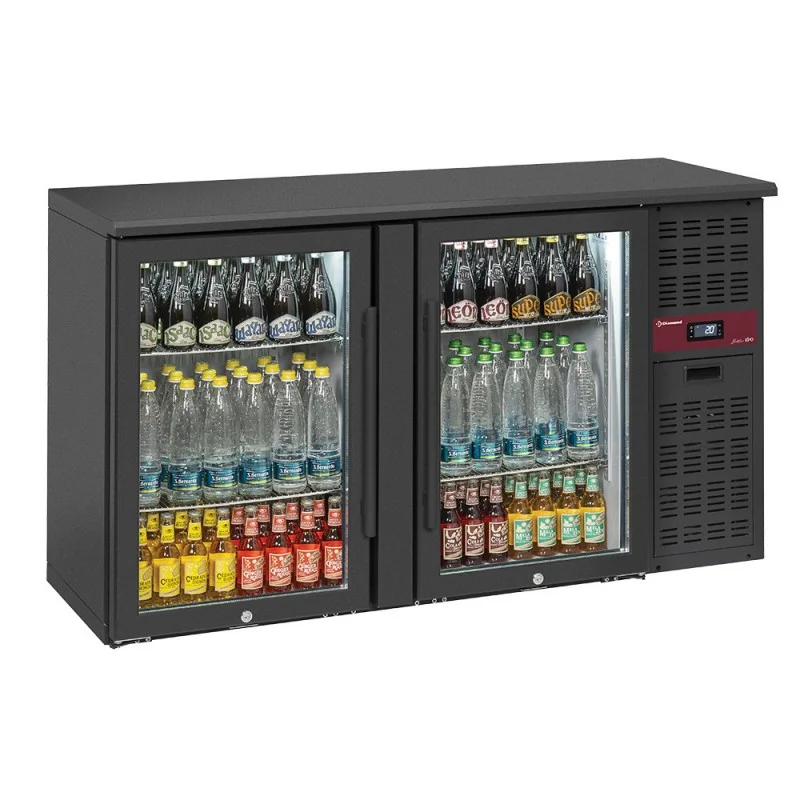 Refroidisseur de Bouteilles 2 Portes Vitrées, 320L, Éco-Responsable avec Réfrigérant R290 Prix Réduit